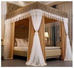 Heavy Duty  4 stand Decorative Mosquito Net/Bed Curtain - Image 4